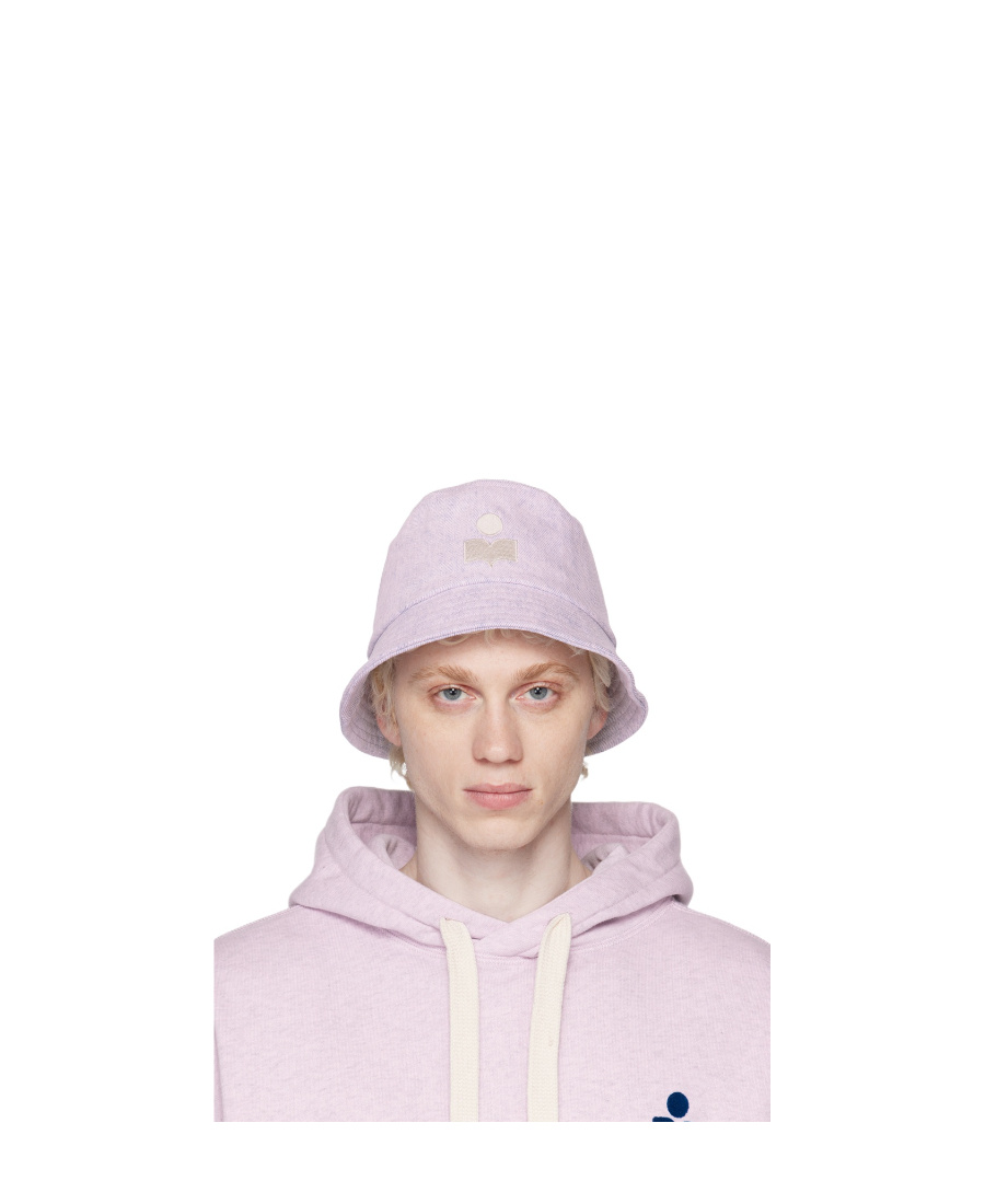 Isabel Marant Logo-embroidered Bucket Hat In Purple