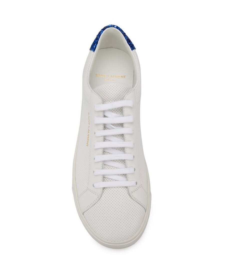 Saint Laurent Andy Strapped Casual Sneakers In White