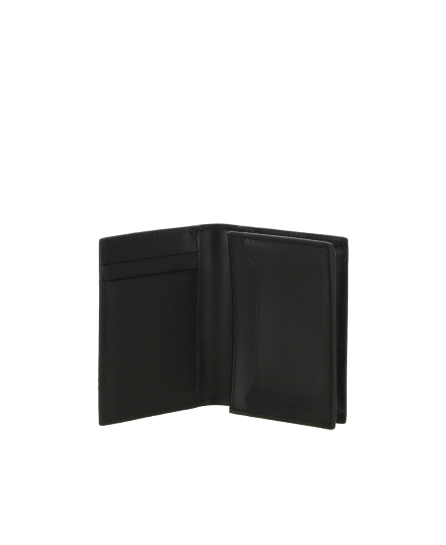 Montblanc Logo-stud Leather Wallet In Black
