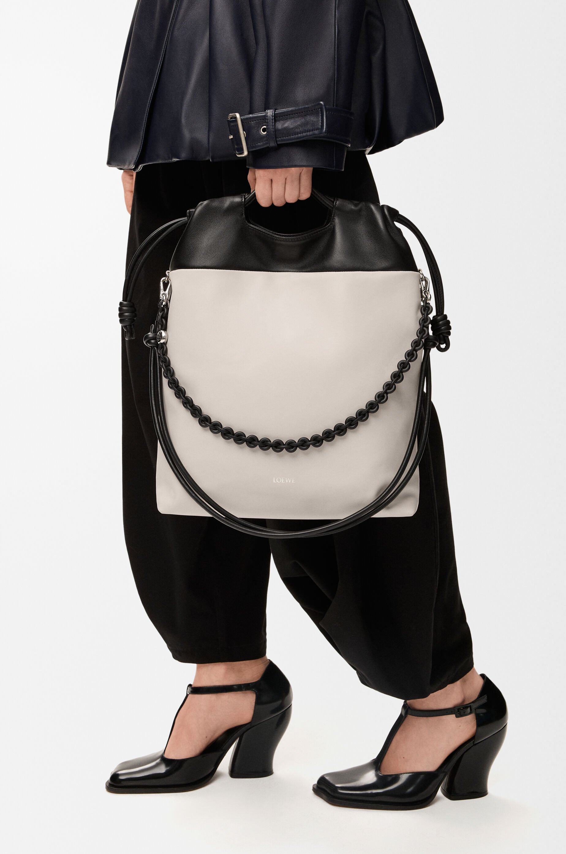 Loewe Flamenco Shoulder Bag In White