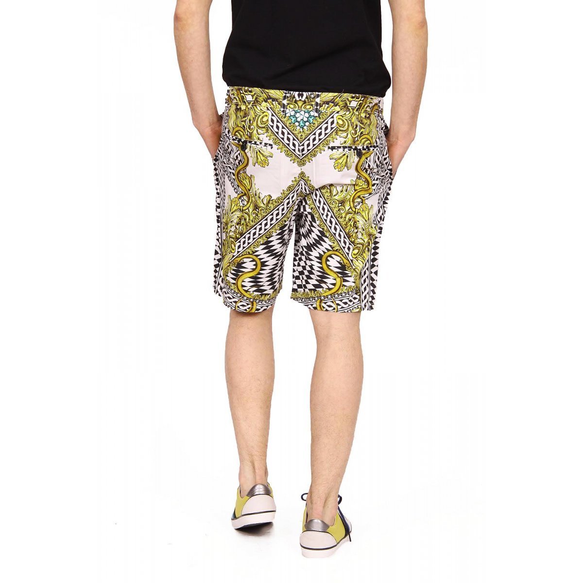 Just Cavalli Waist Straight Shorts In Nude