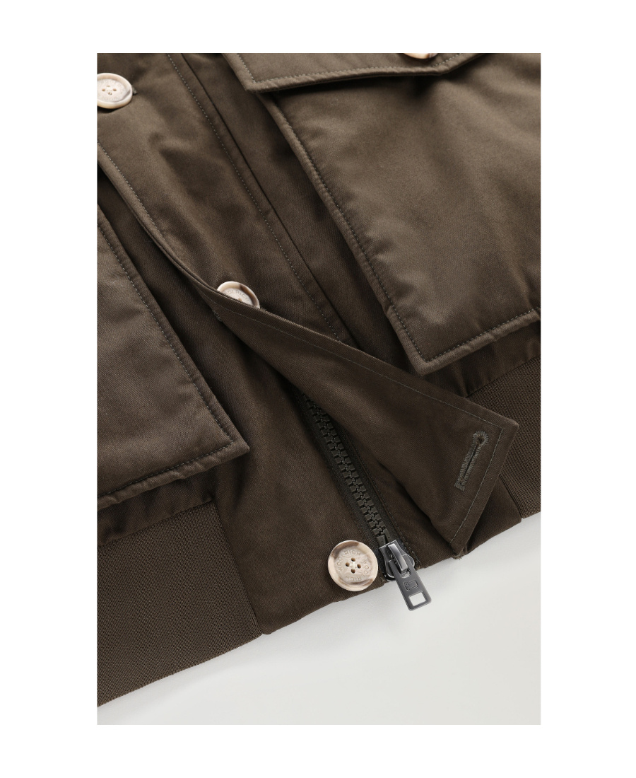 Woolrich Hooded Down Jacket In Black