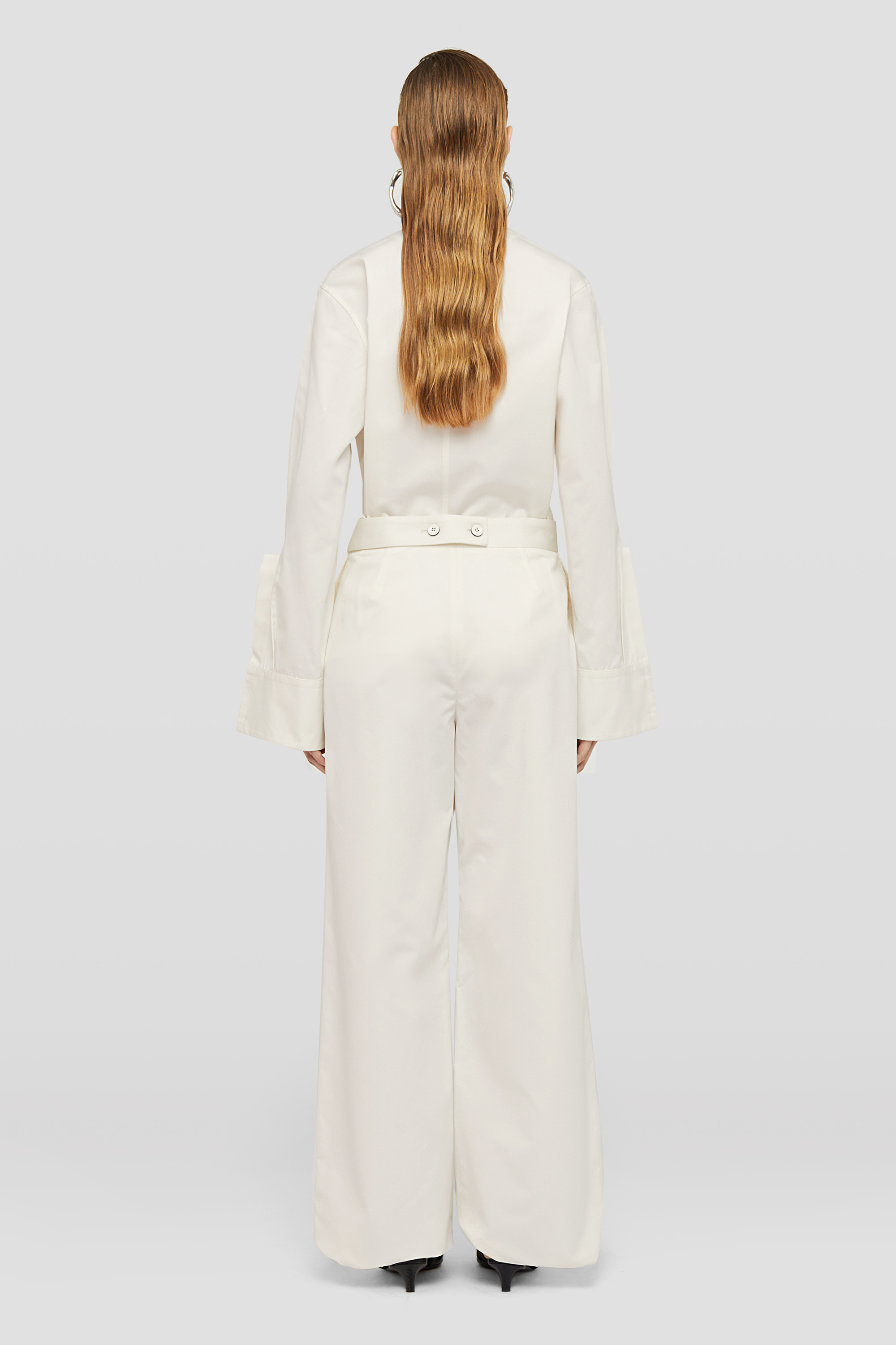 Shop Jil Sander Trousers In White