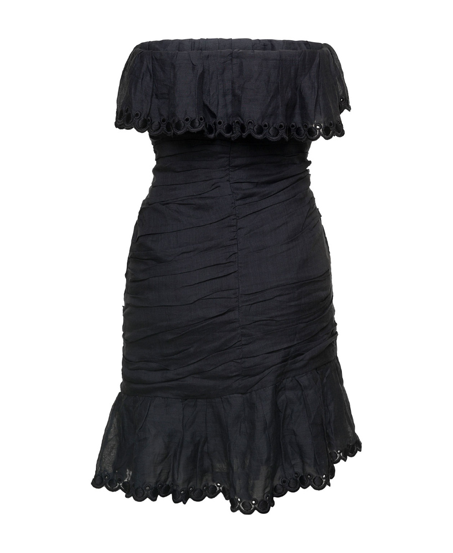 Isabel Marant Bare-shouldered Mini Dress In Black