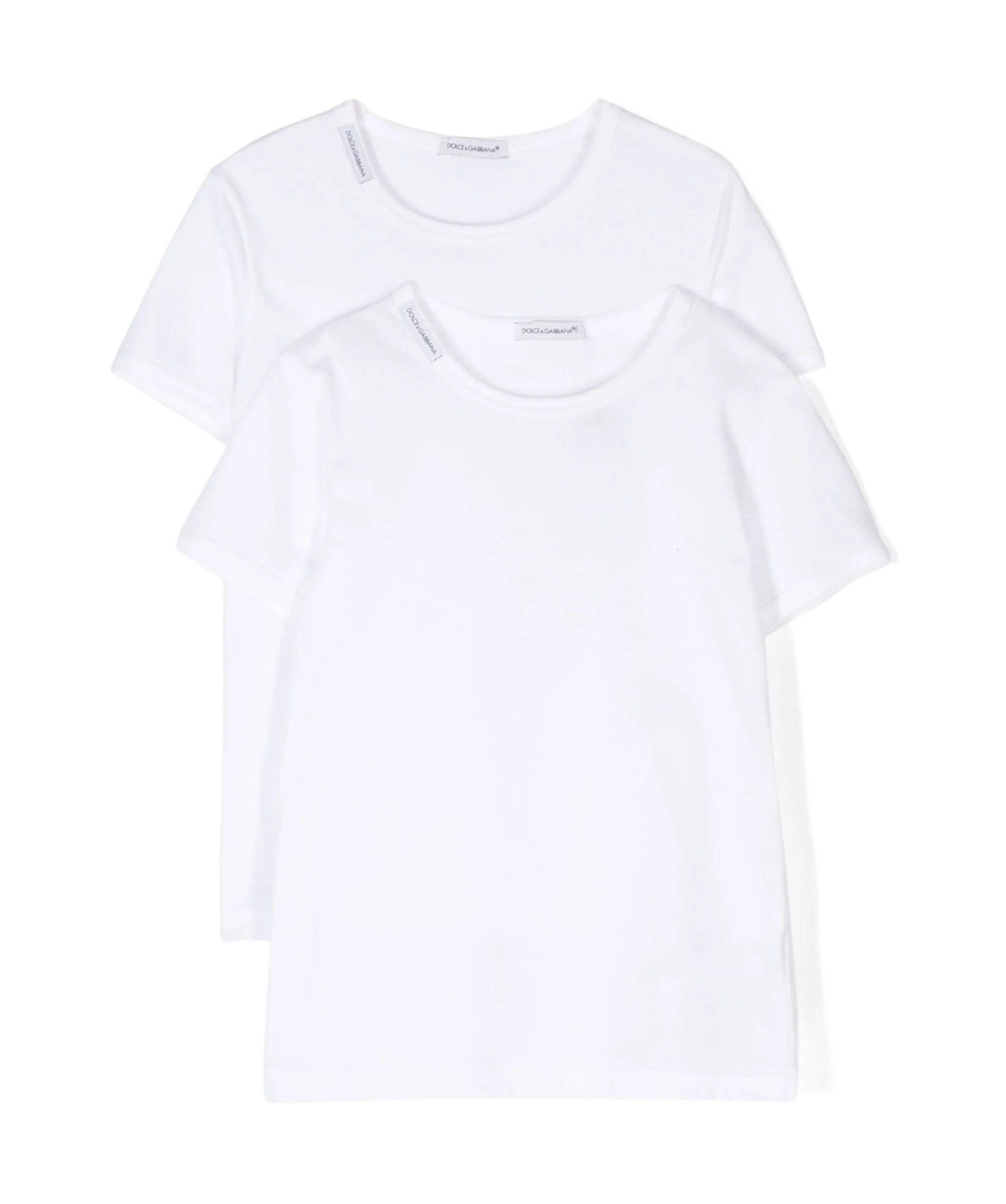 Dolce & Gabbana Logo Tag Cotton T-shirt (pack Of Two) In White