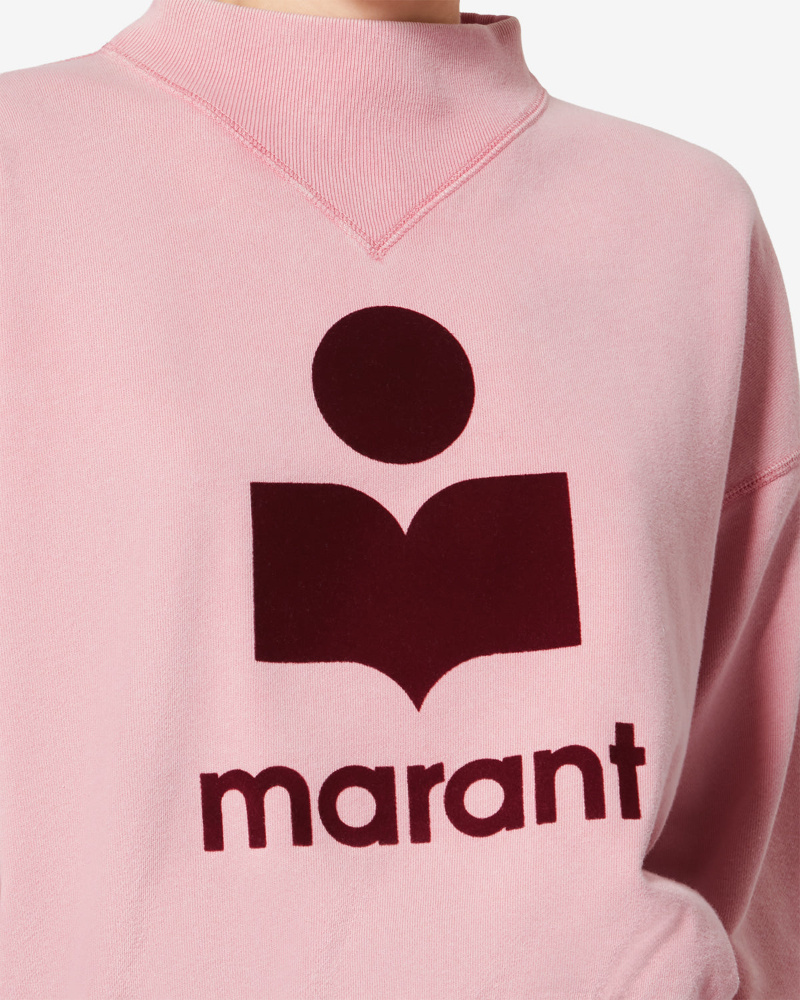 Isabel Marant Étoile Moby Knit Long Sleeve Crew Neck Top In Pink
