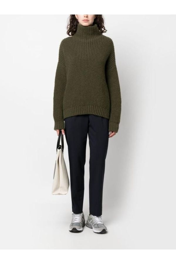Aspesi Elastic Waist Casual Pants In Blue