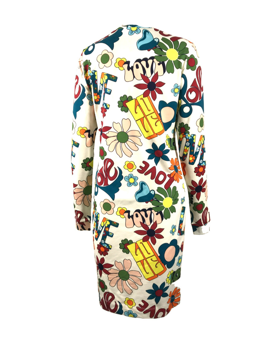 Moschino Logo Dress In Multicolor