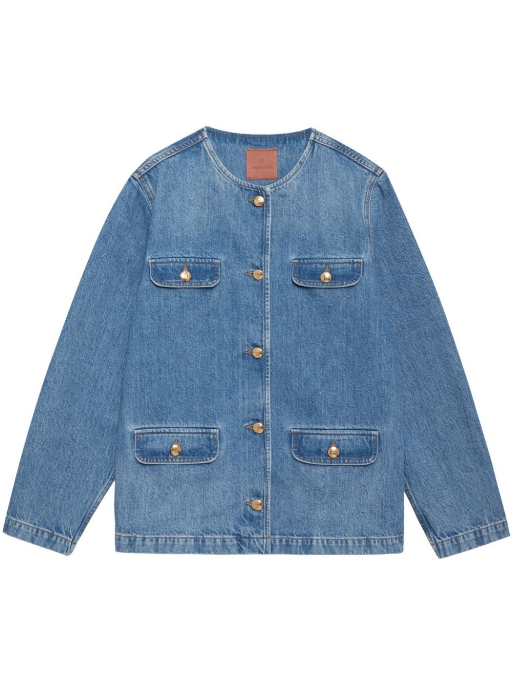 ANINE BING LONG-SLEEVED DENIM JACKET