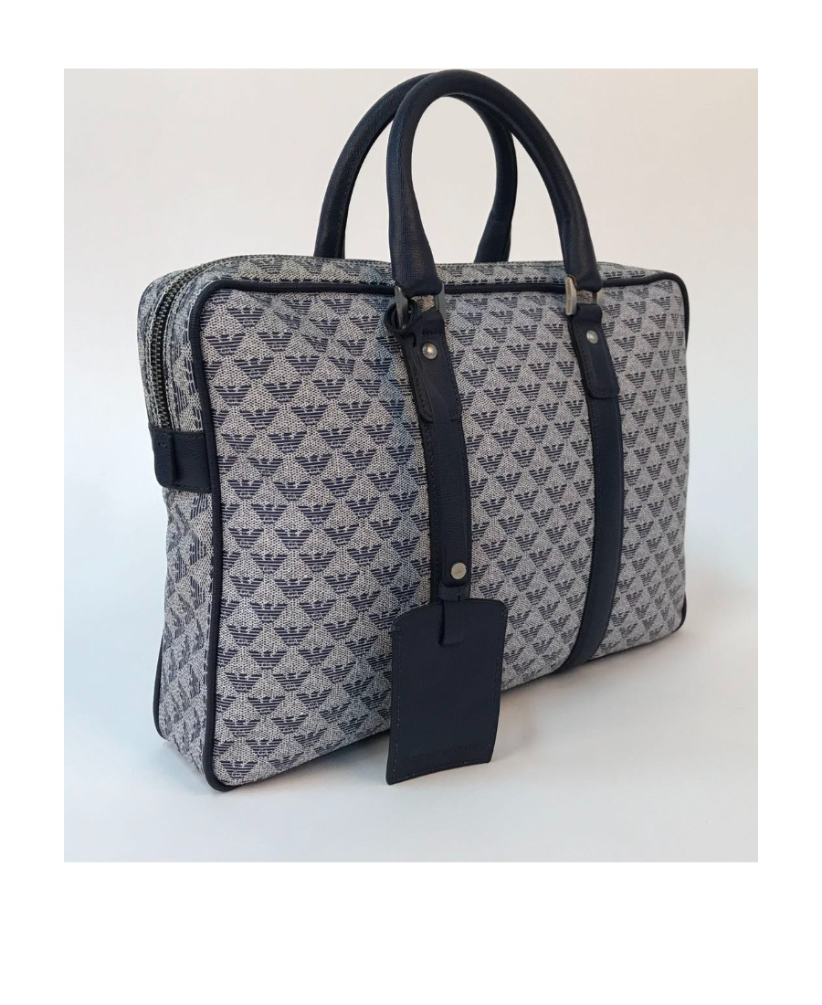 Emporio Armani Logo Handbag In Gray