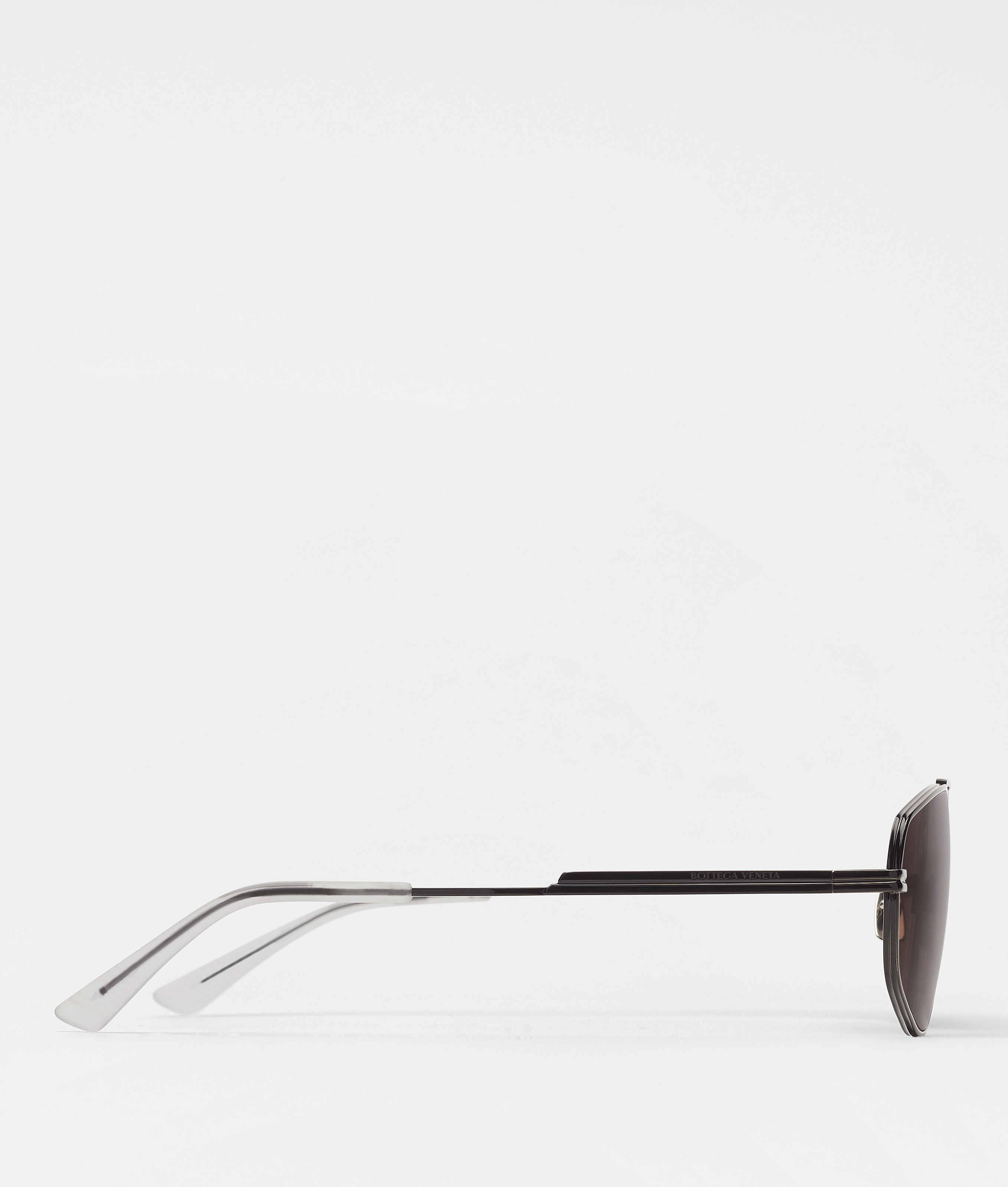 Bottega Veneta Slim Aviator Sunglasses In Black