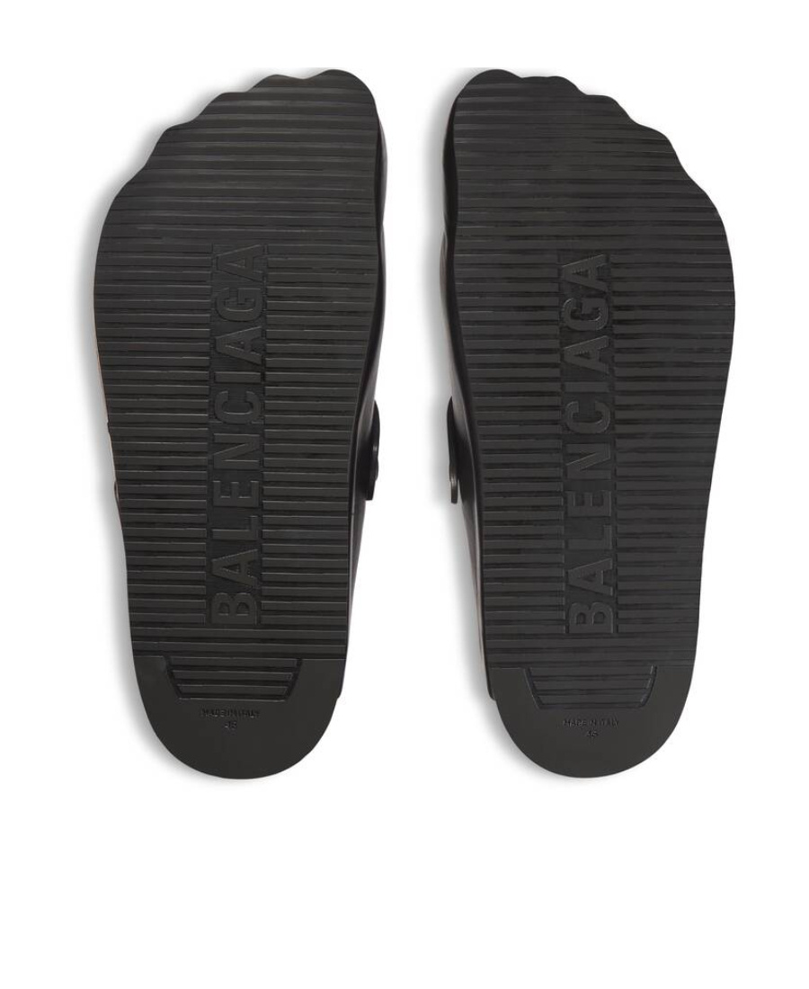 Balenciaga Sunday Leather Clogs In Black
