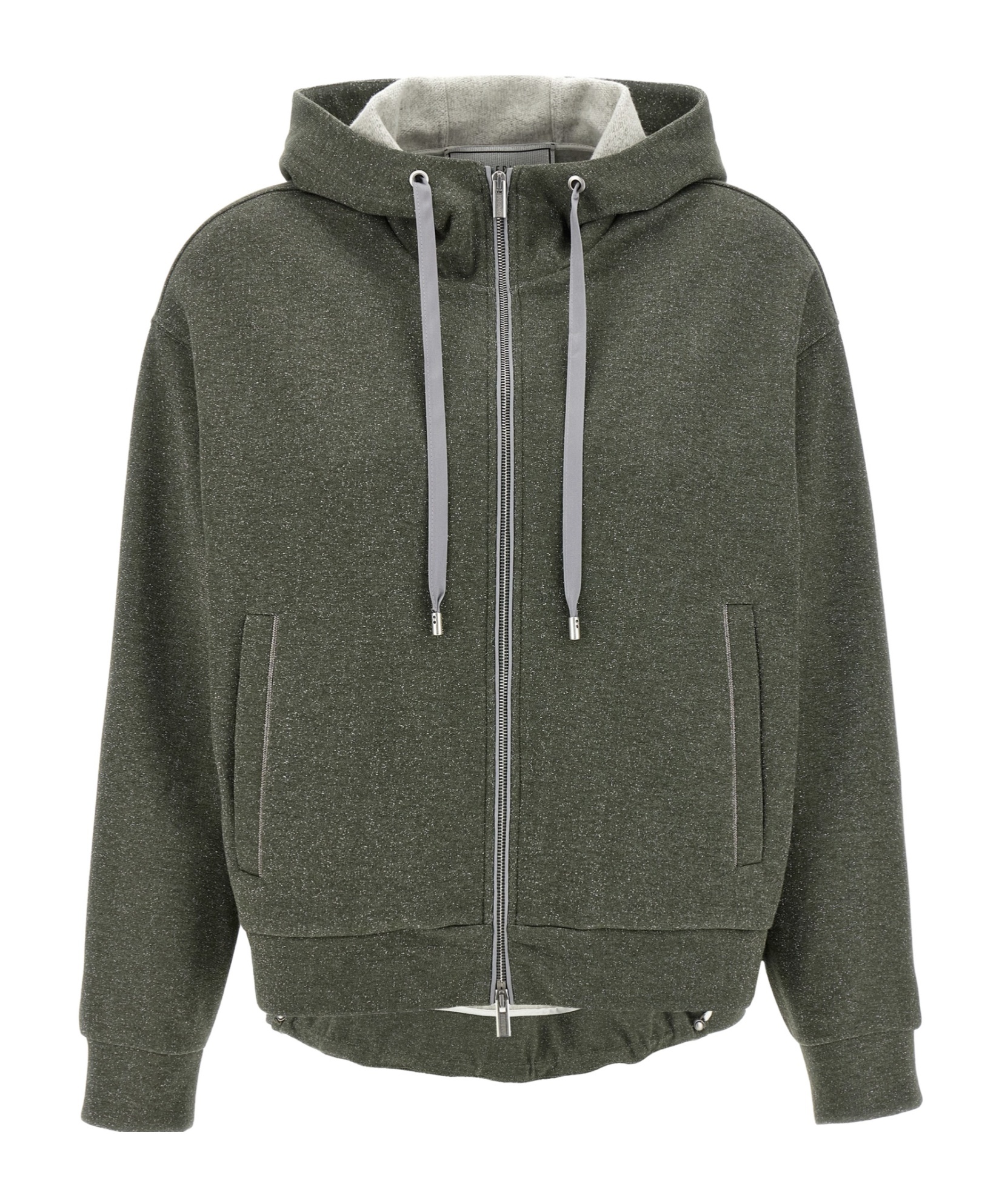 Peserico Sparkle Drawstring Hooded Long Sleeve