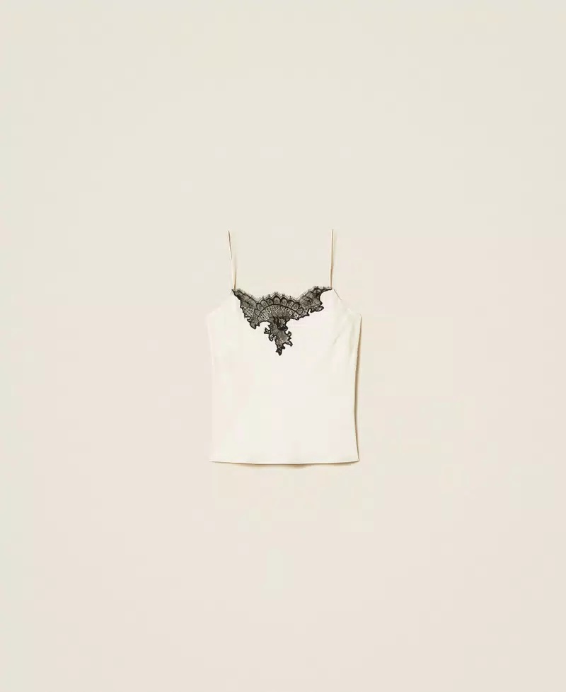 Twinset Lace-trimmed Camisole In White