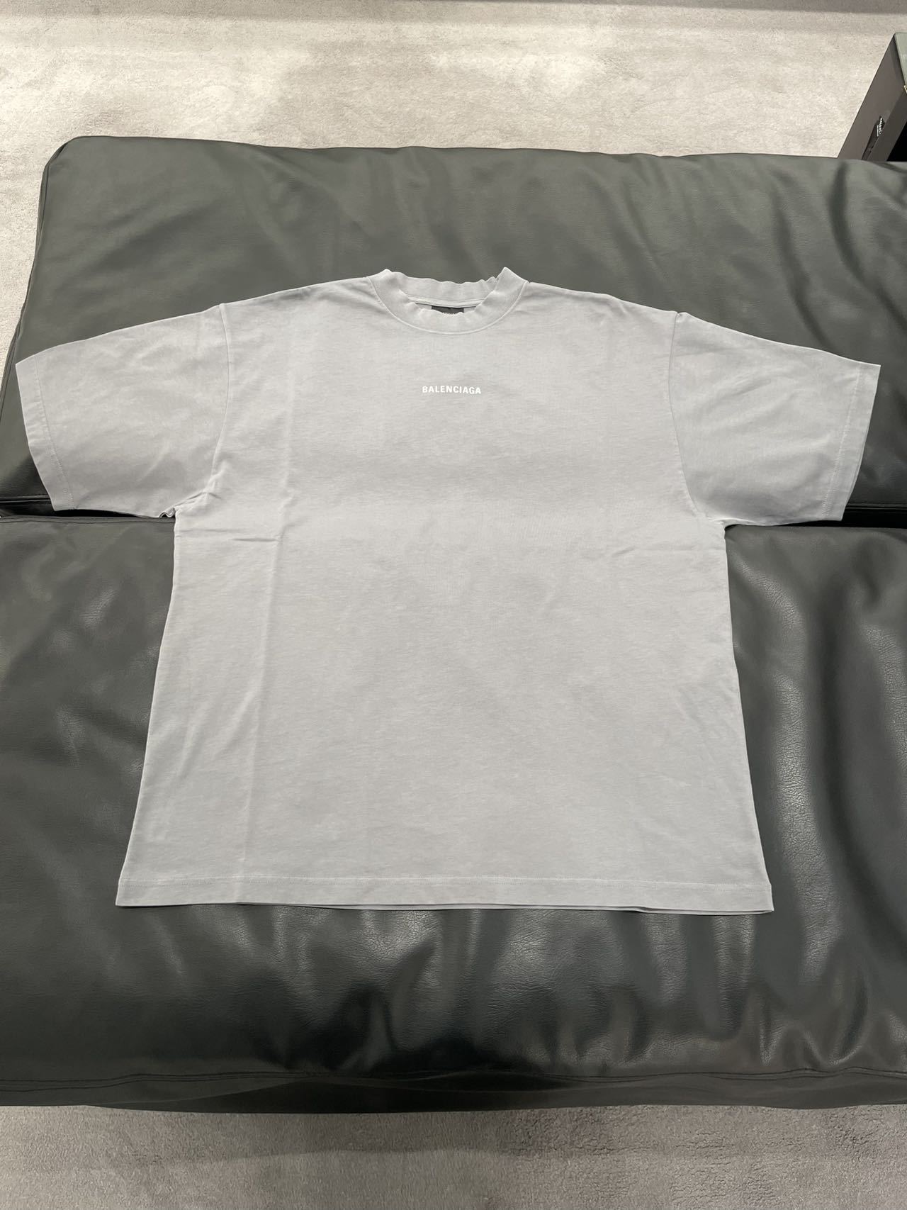 Balenciaga Reflective Back T-shirt In Gray