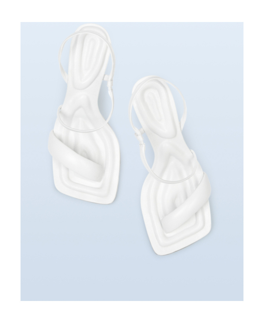 Jacquemus 95mm Slingback Stiletto Sandals In White