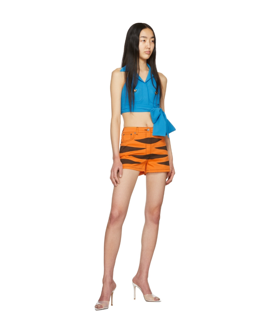 Moschino Ladies Orange Year Of The Tiger Shorts In Pink