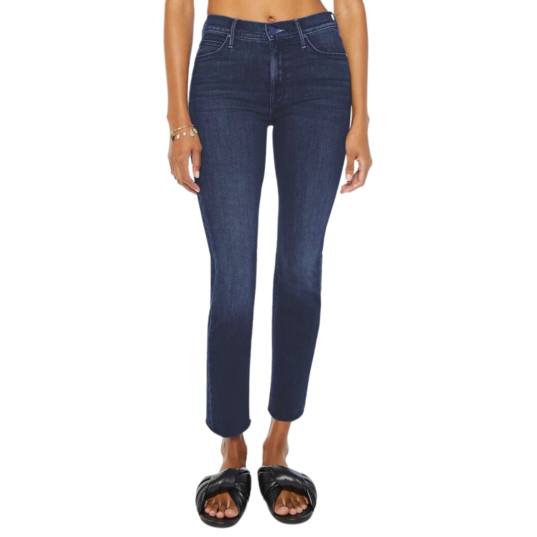 Mother The Dazzler Straight-leg Jeans In Blue