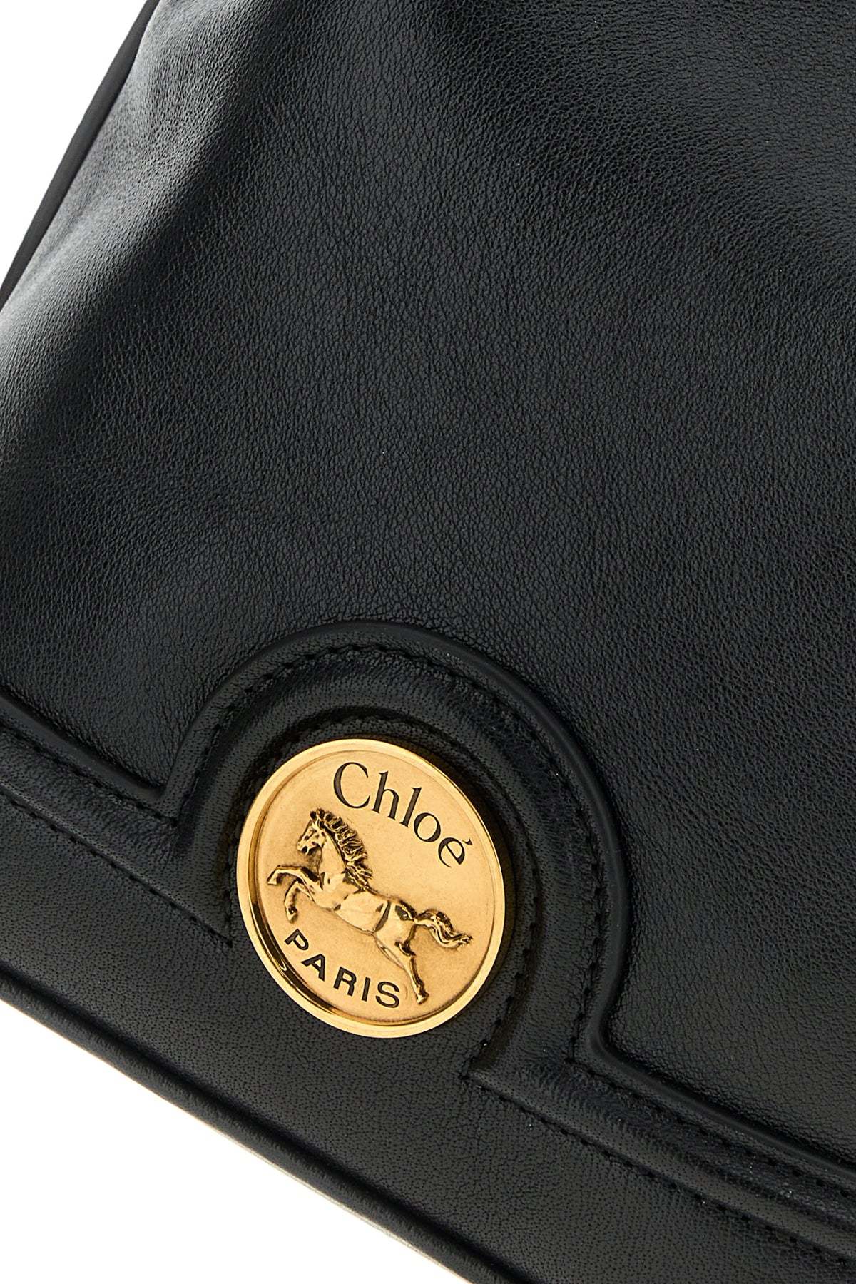 Chloé Leather Bucket Bag Adjustable Strap In Black