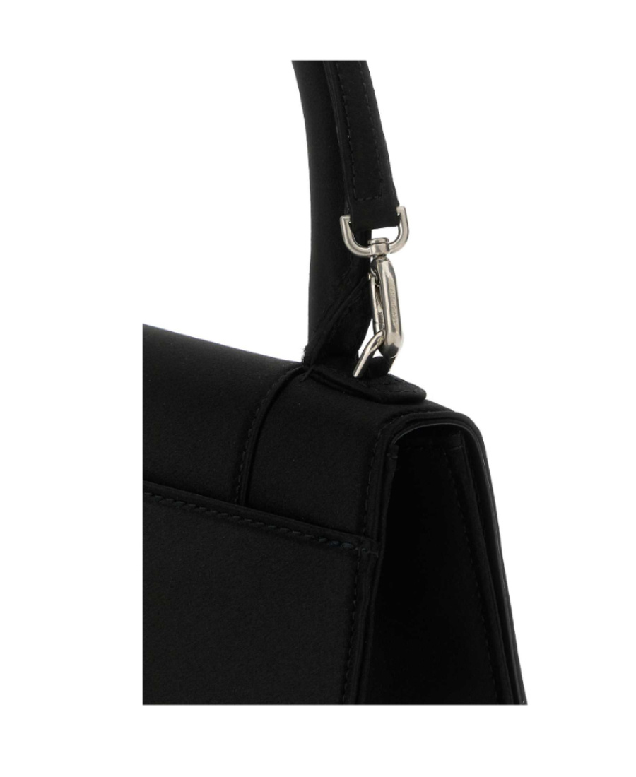 Balenciaga Hourglass Handbag With Structured Silhouette And Top Handle In Black
