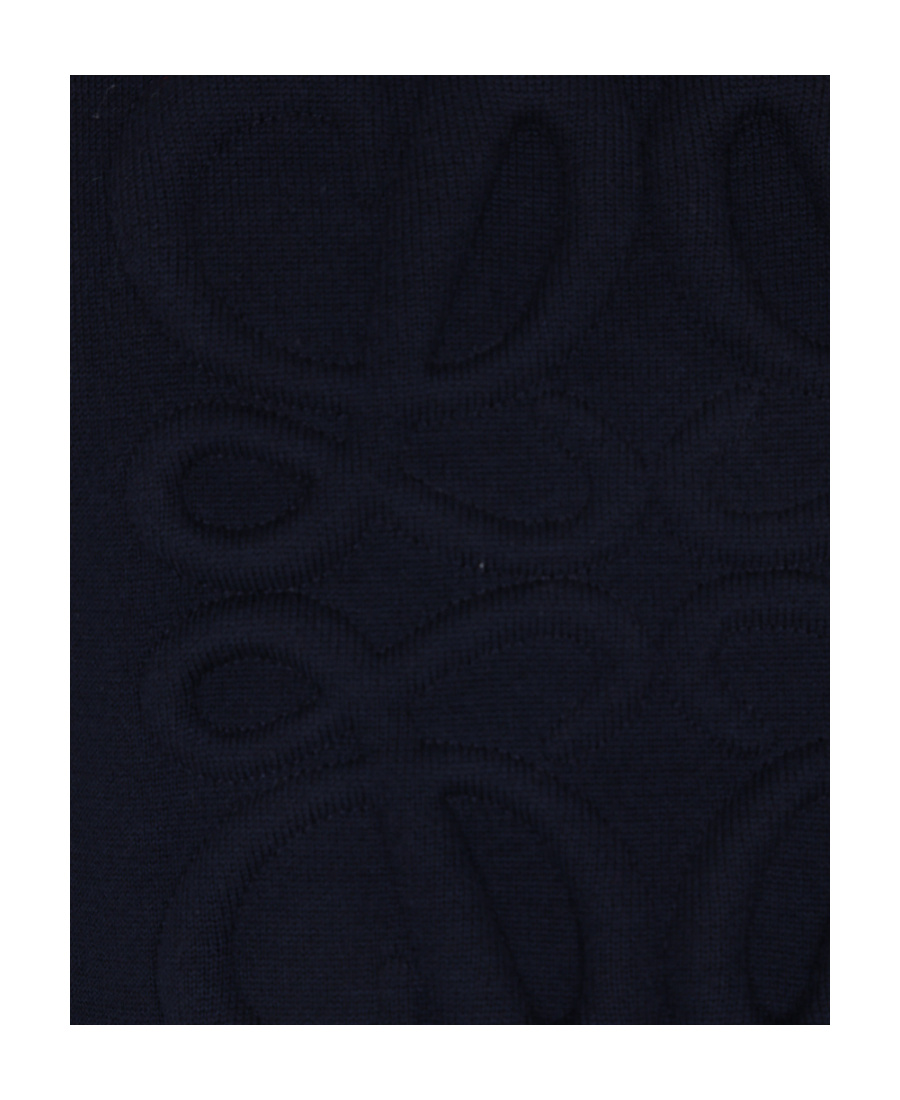 Loewe Anagram-embossed Wool Jumper In Blue