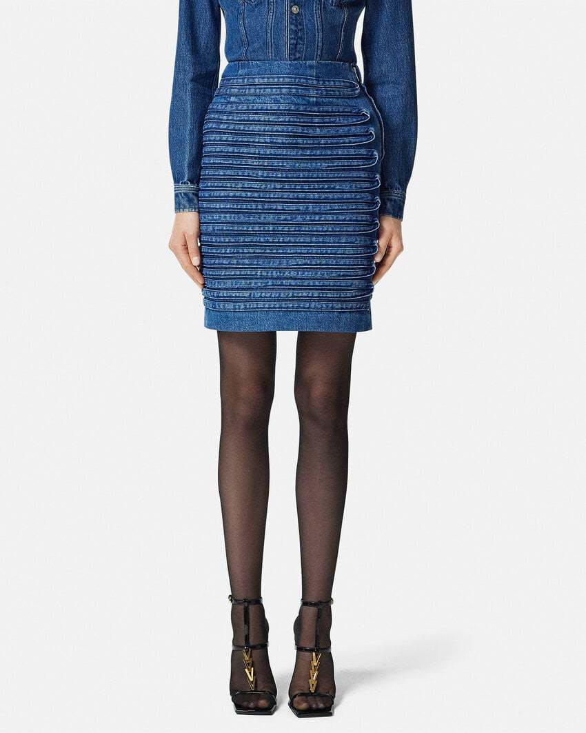 Versace Knee Length And Midi Skirts In Blue