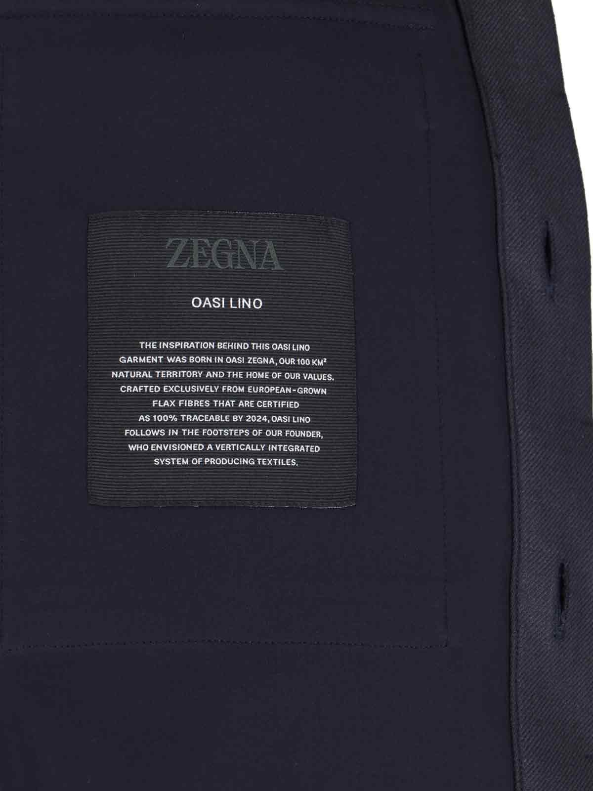 Shop Zegna Linen Shirt In Black