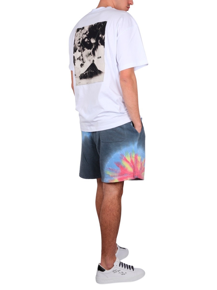 Msgm Volcano T-shirt In Purple