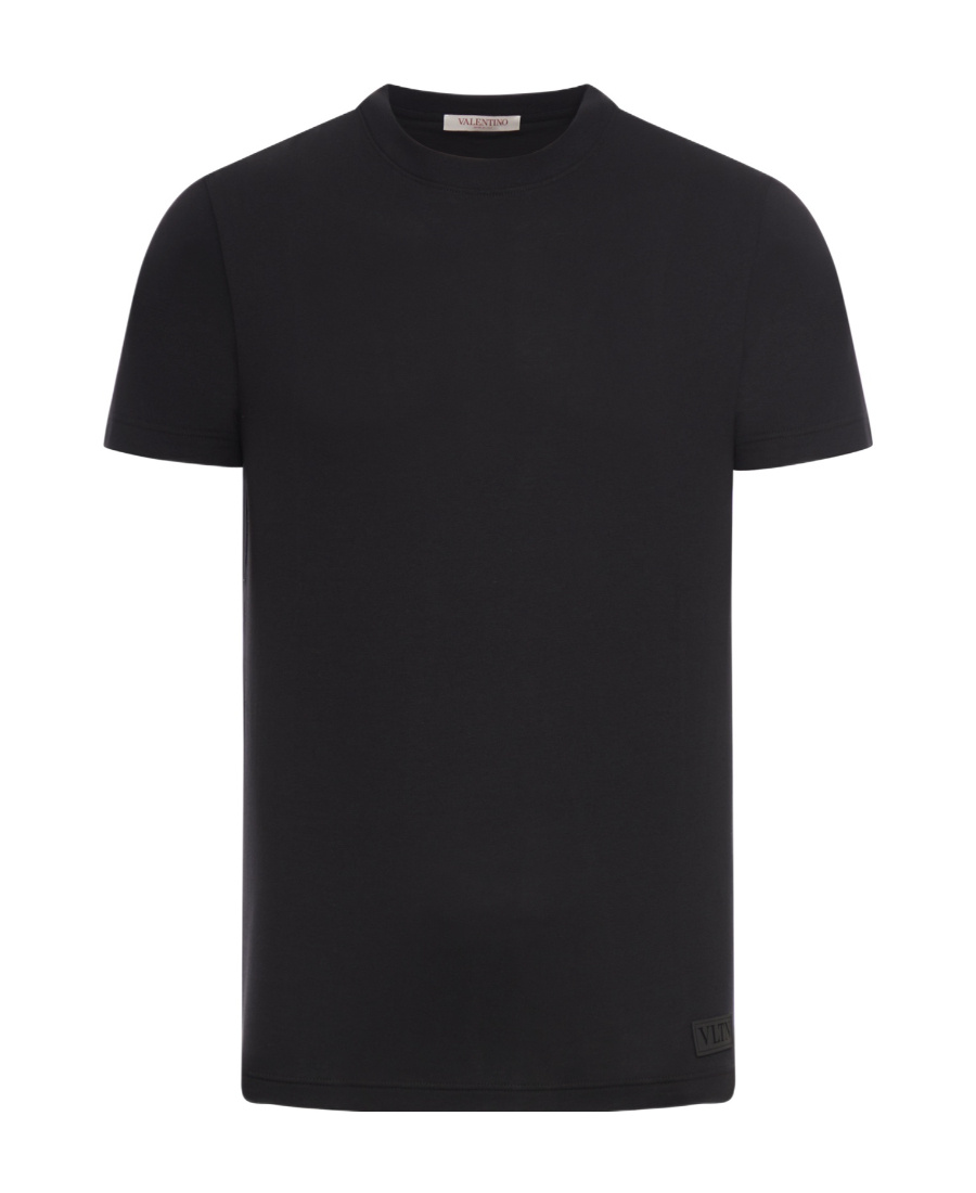 Valentino Canvas Iconograph Cotton T-shirt In Black