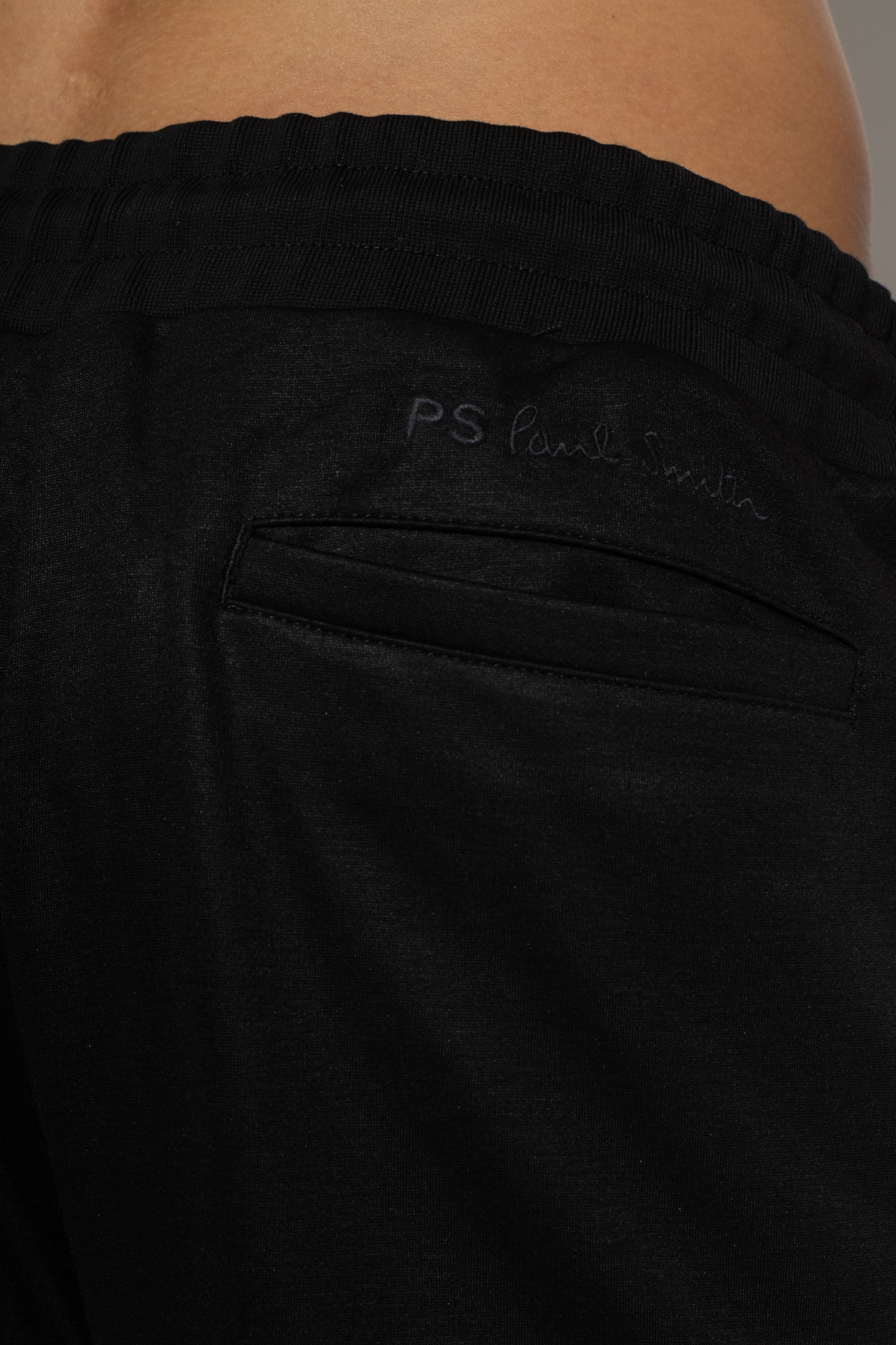 Ps By Paul Smith Drawstring-waistband Logo-embroidered Track Pants In Black