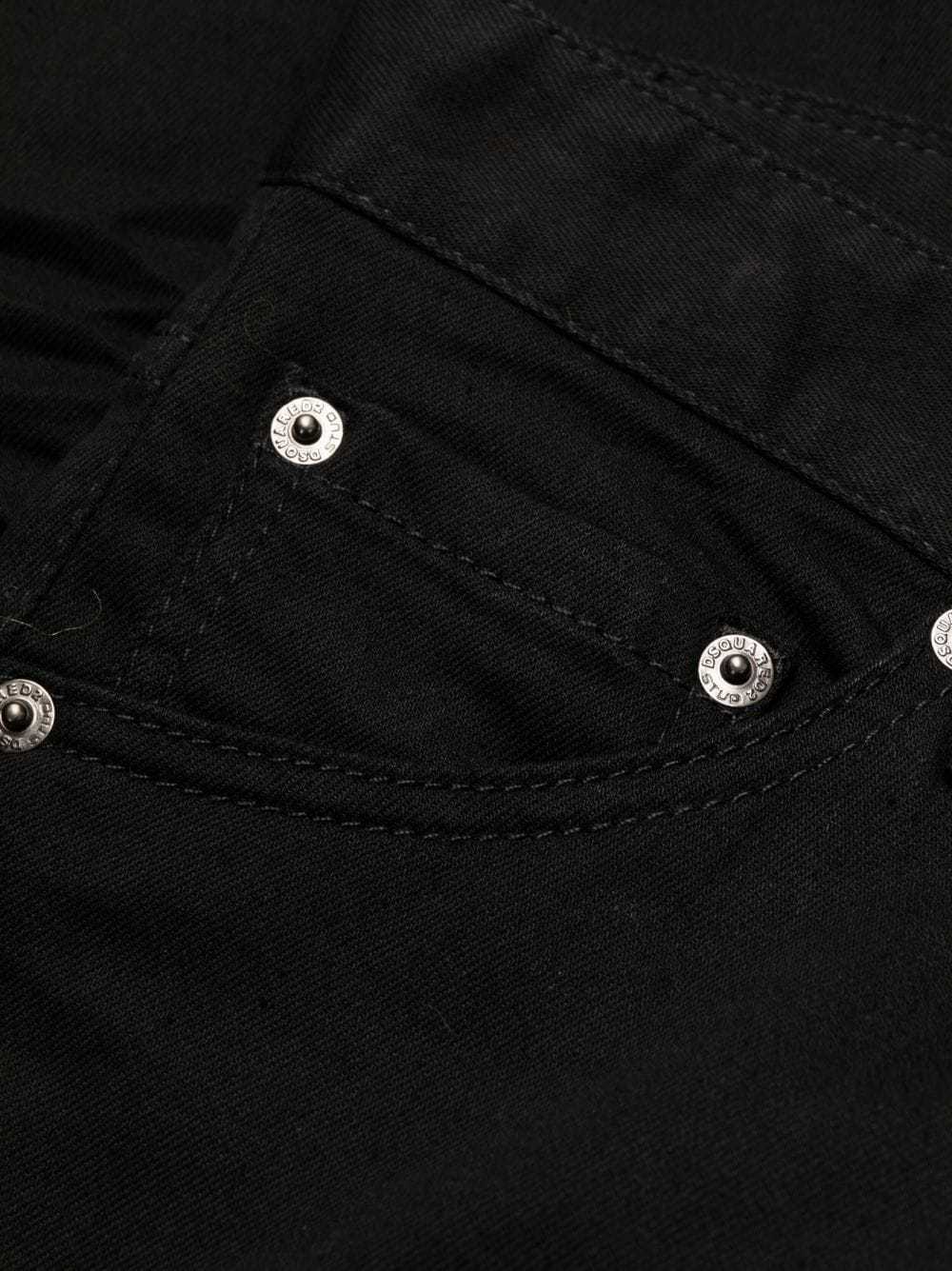 Dsquared2 Cotton Cargo Trouser With Logo Patch In Black