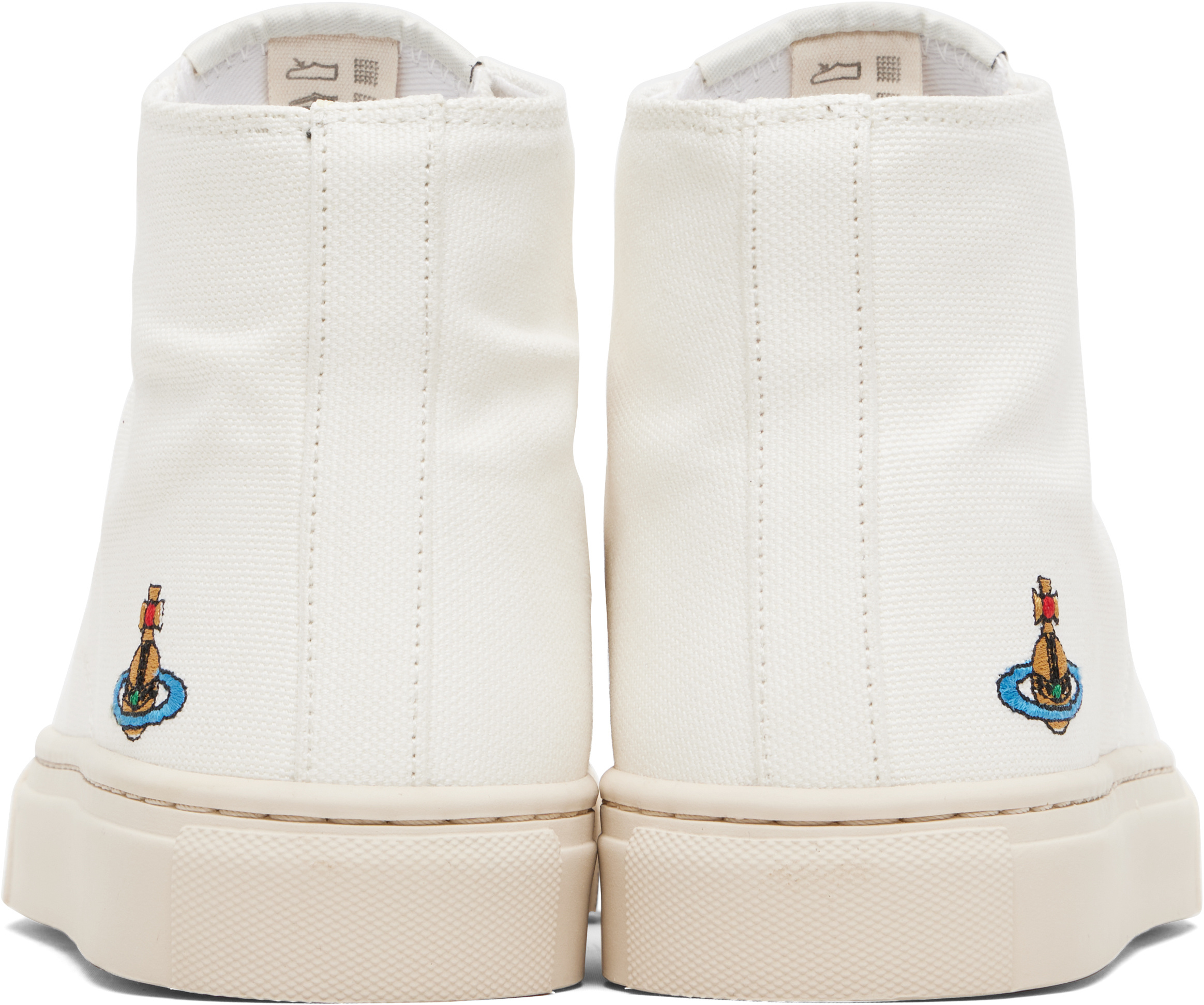 Vivienne Westwood White High Top Plimsoll Sneakers In White