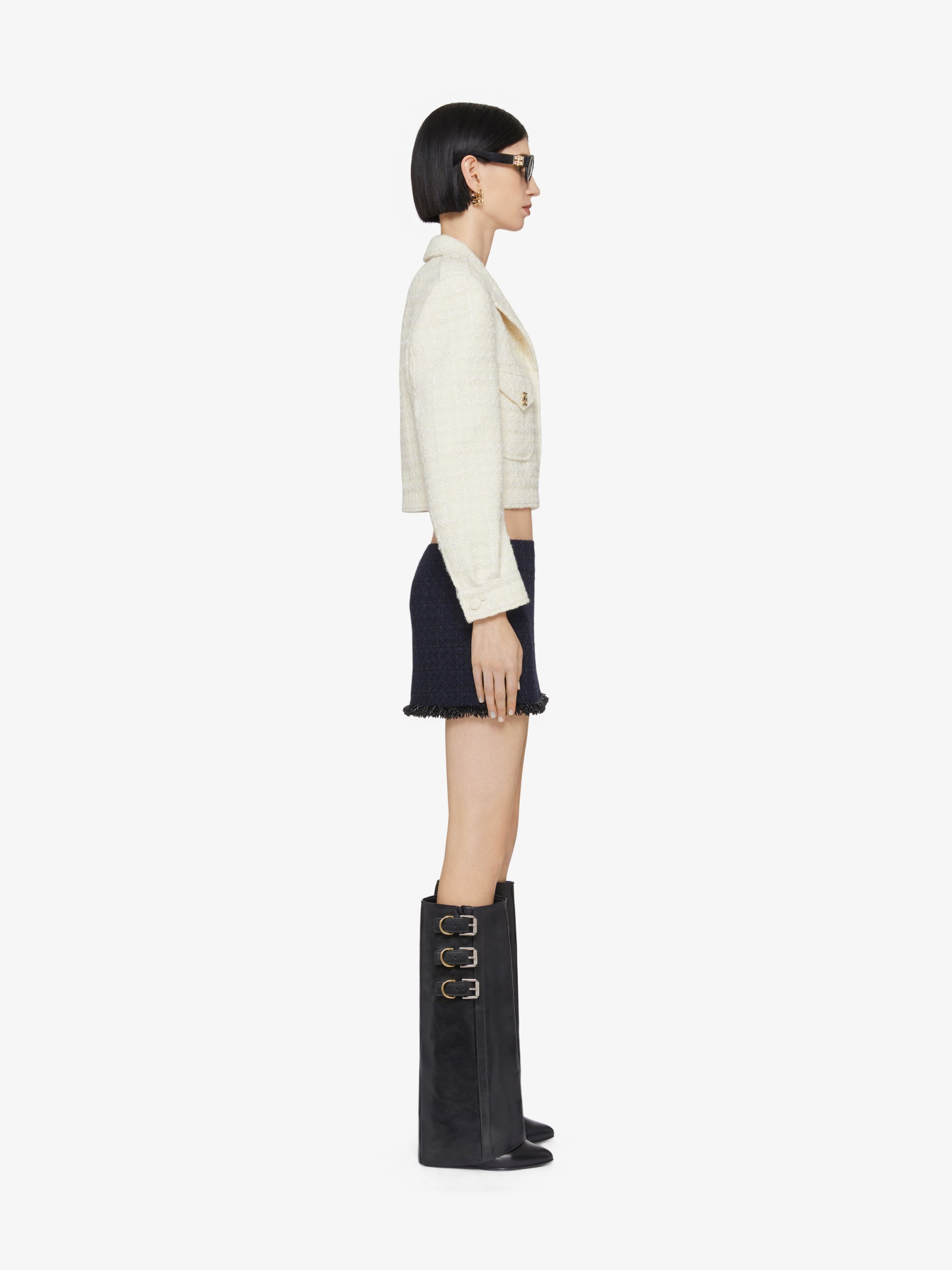 Givenchy Single-breasted Cropped Blazer In White