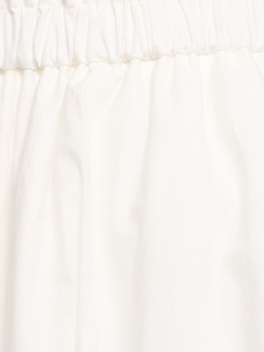 FORTE FORTE ELASTIC WAIST POPLIN MIDI SKIRT