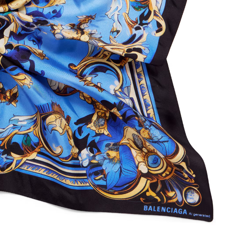Balenciaga Women's Ai Scarf In Gold In Multi