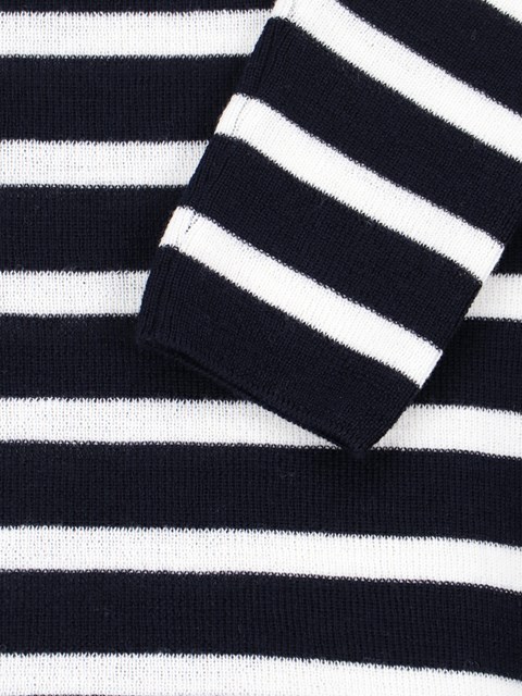 Valentino Striped Intarsia-knit Jumper In Black