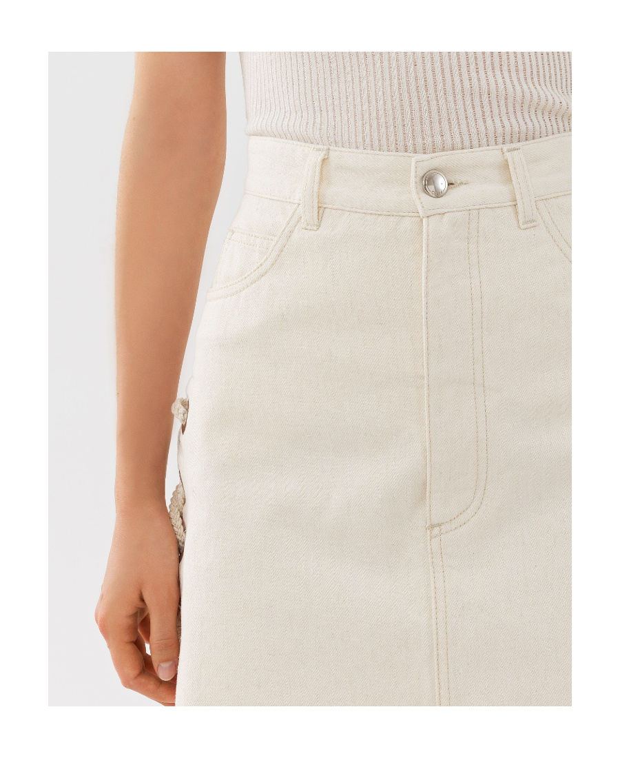 Chloé Logo Half-body Miniskirt In White