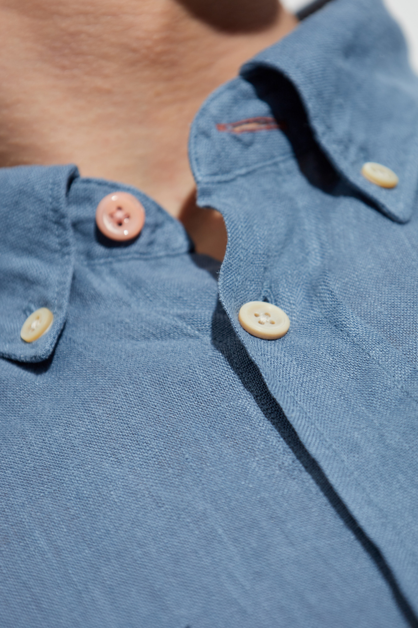 Ps By Paul Smith Button-up Chambray Shirt In Blue