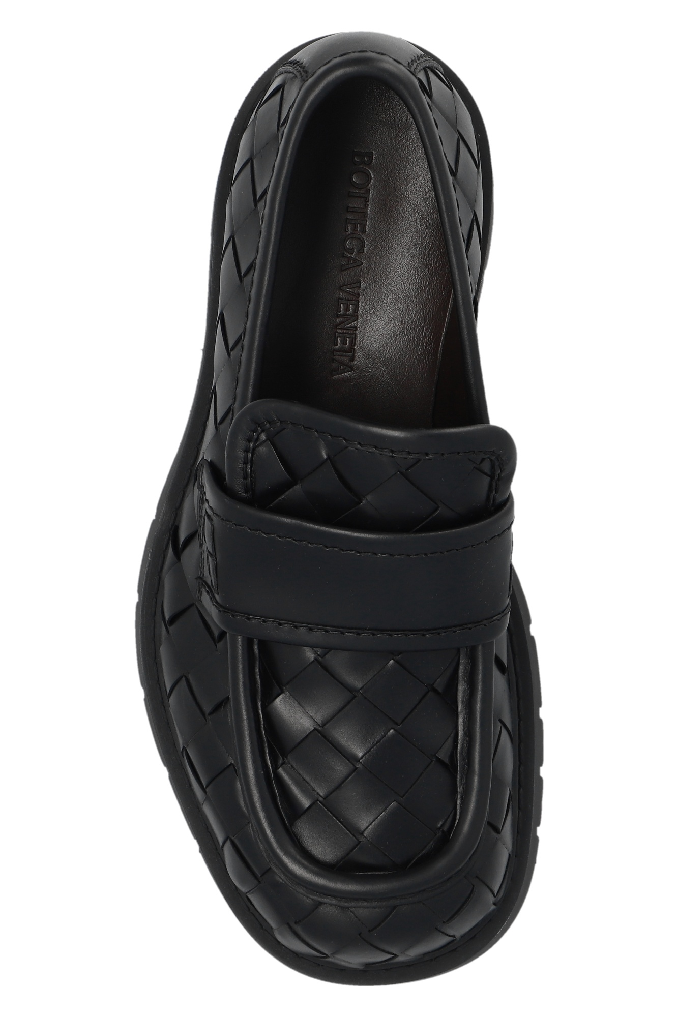 Bottega Veneta Haddock Intrecciato Leather Loafers In Black