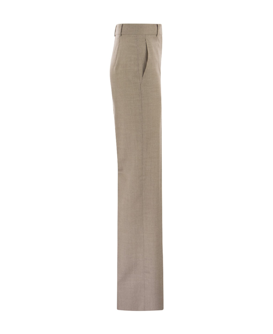 Max Mara Straight Trousers In Nude