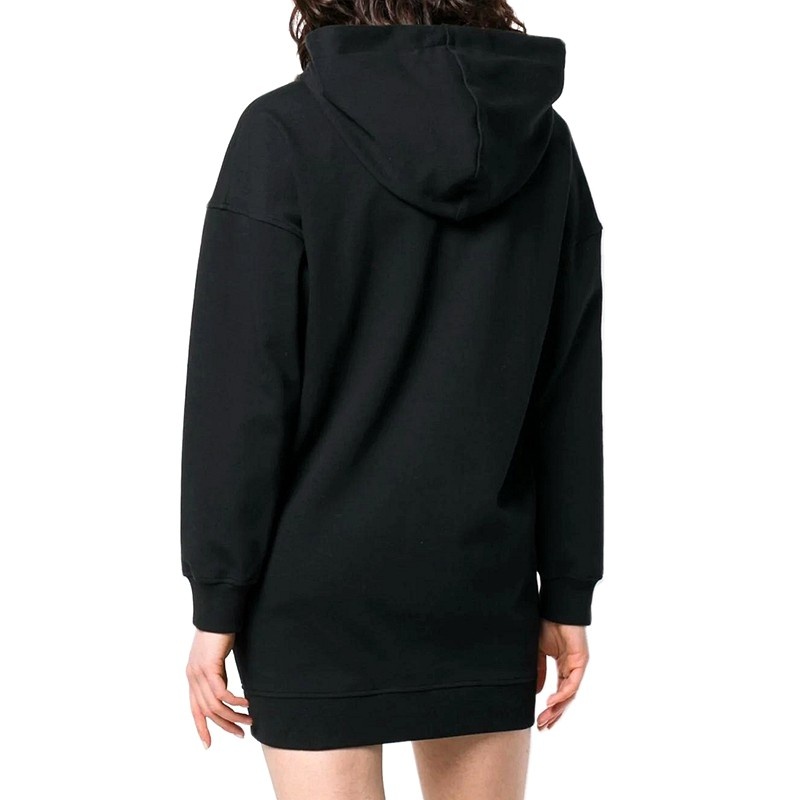 Moschino Bear Pattern Long Sweater In Black