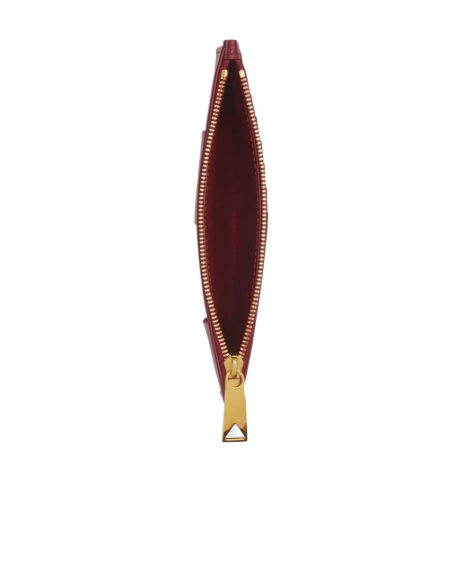Bottega Veneta Intrecciato Zipped Cardholder In Red