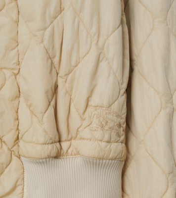 Burberry Quilted Bomber Jacket In Soap