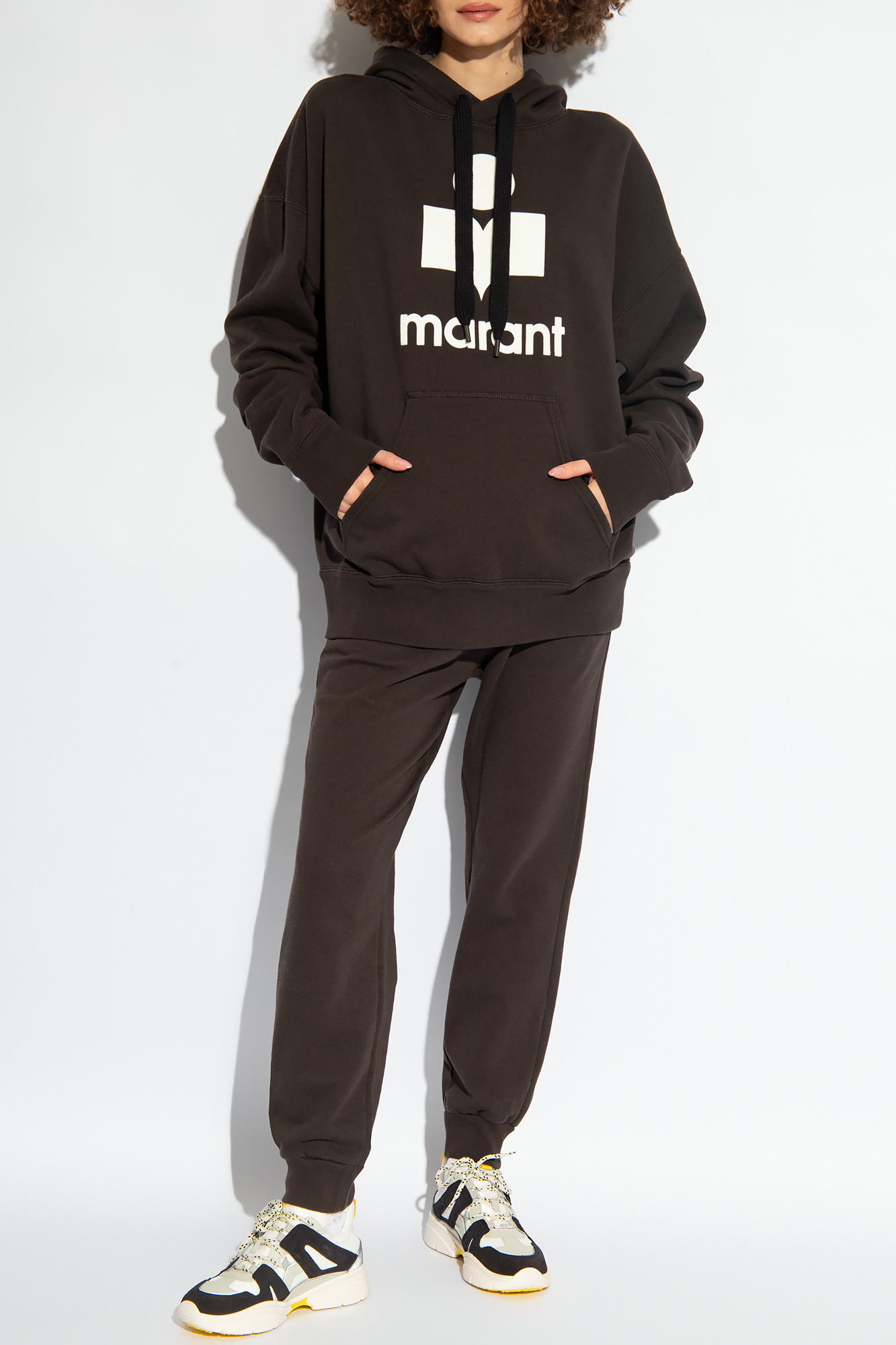 Shop Isabel Marant Étoile Mansel Oversized Hoodie Sweatshirt In Black