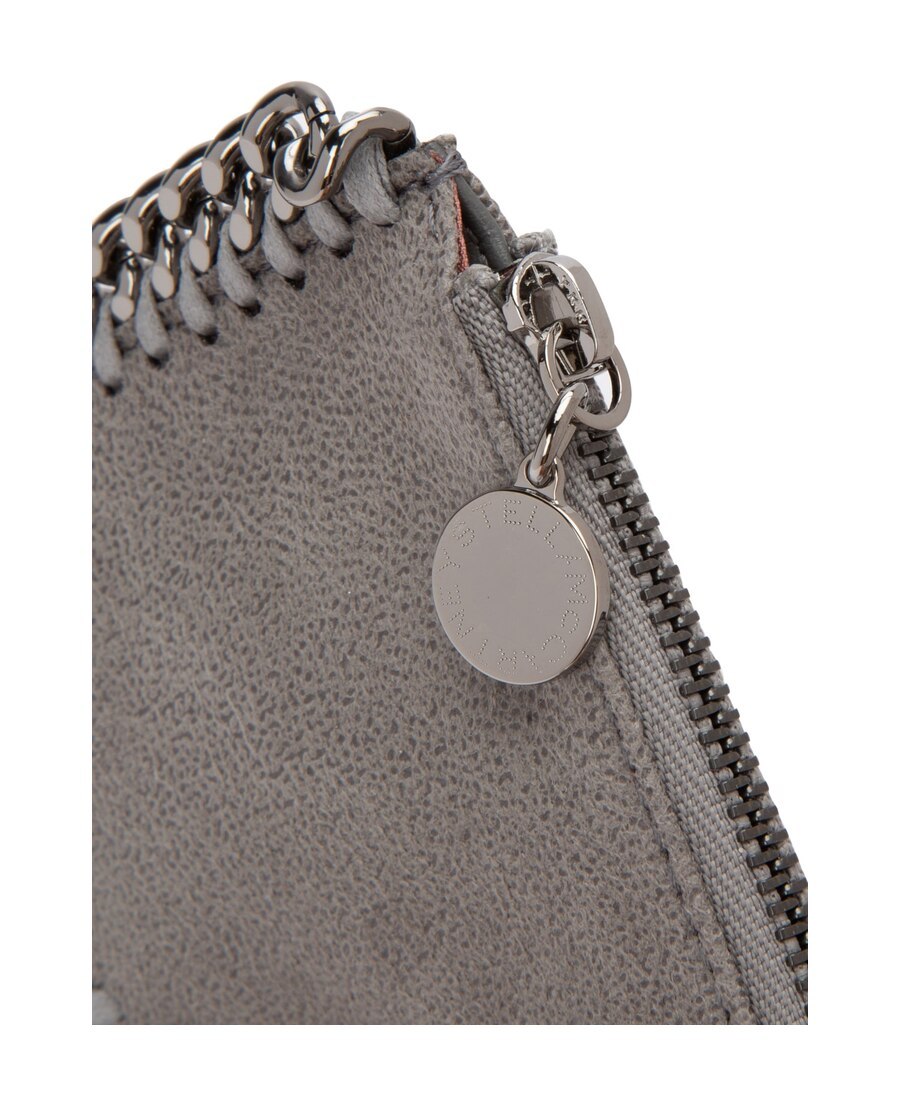Stella Mccartney Falabella Coin Pouch In Gray