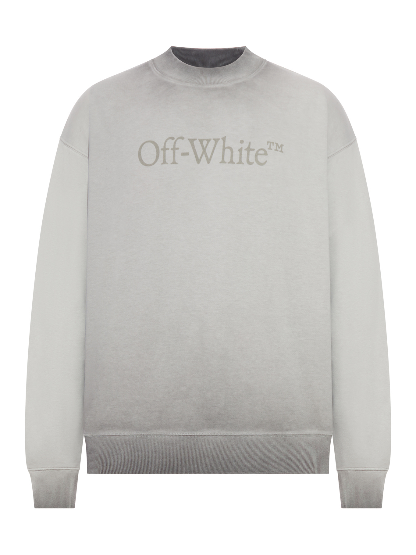 Off-white Long-sleeved Sweatshirt In Gray