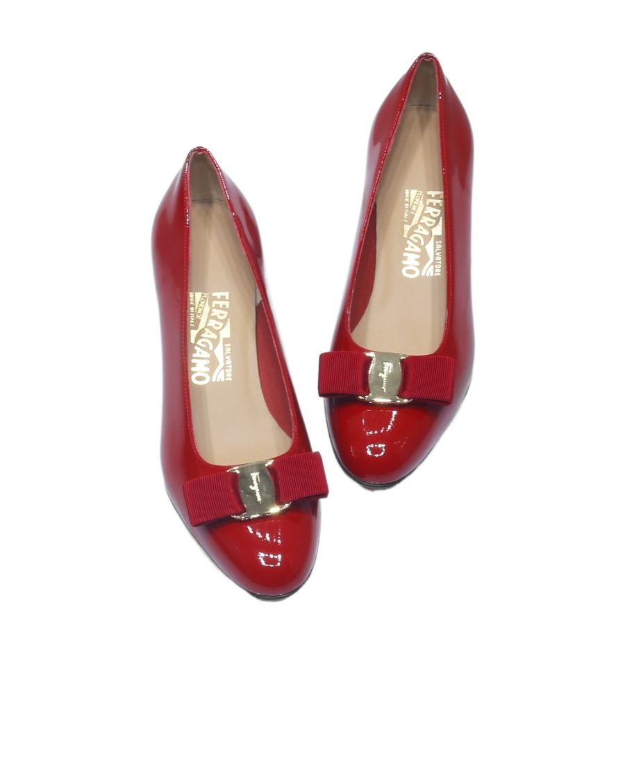 Ferragamo Bow-tie High Heels In Red