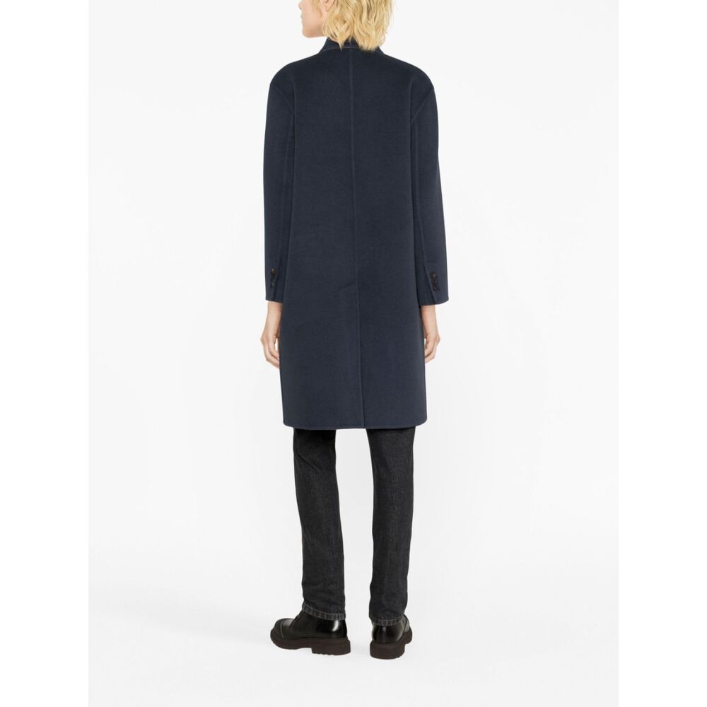 Brunello Cucinelli Double-breasted Button-fastening Coat In Black