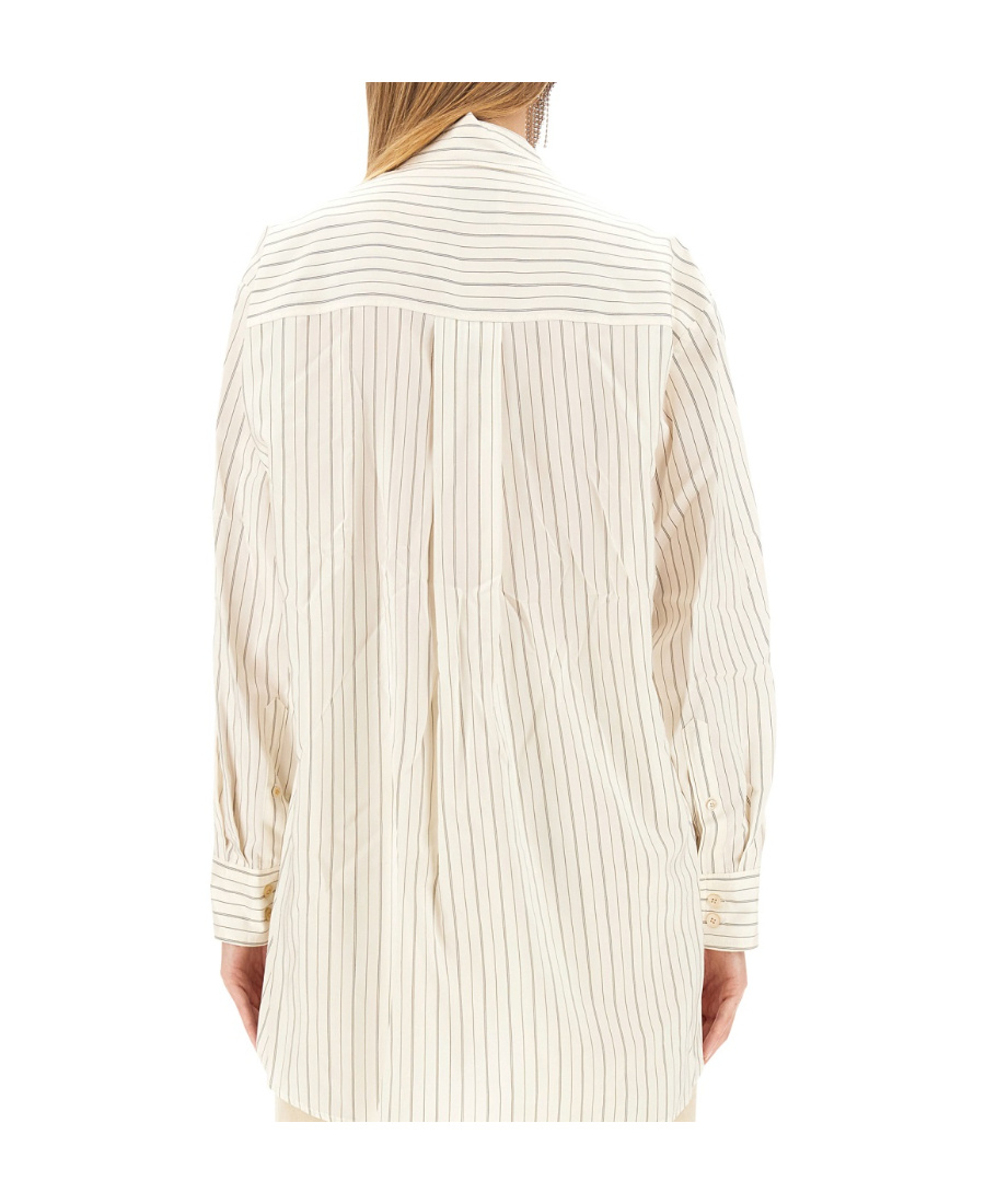 Isabel Marant Oversized Silk Blend Shirt In White