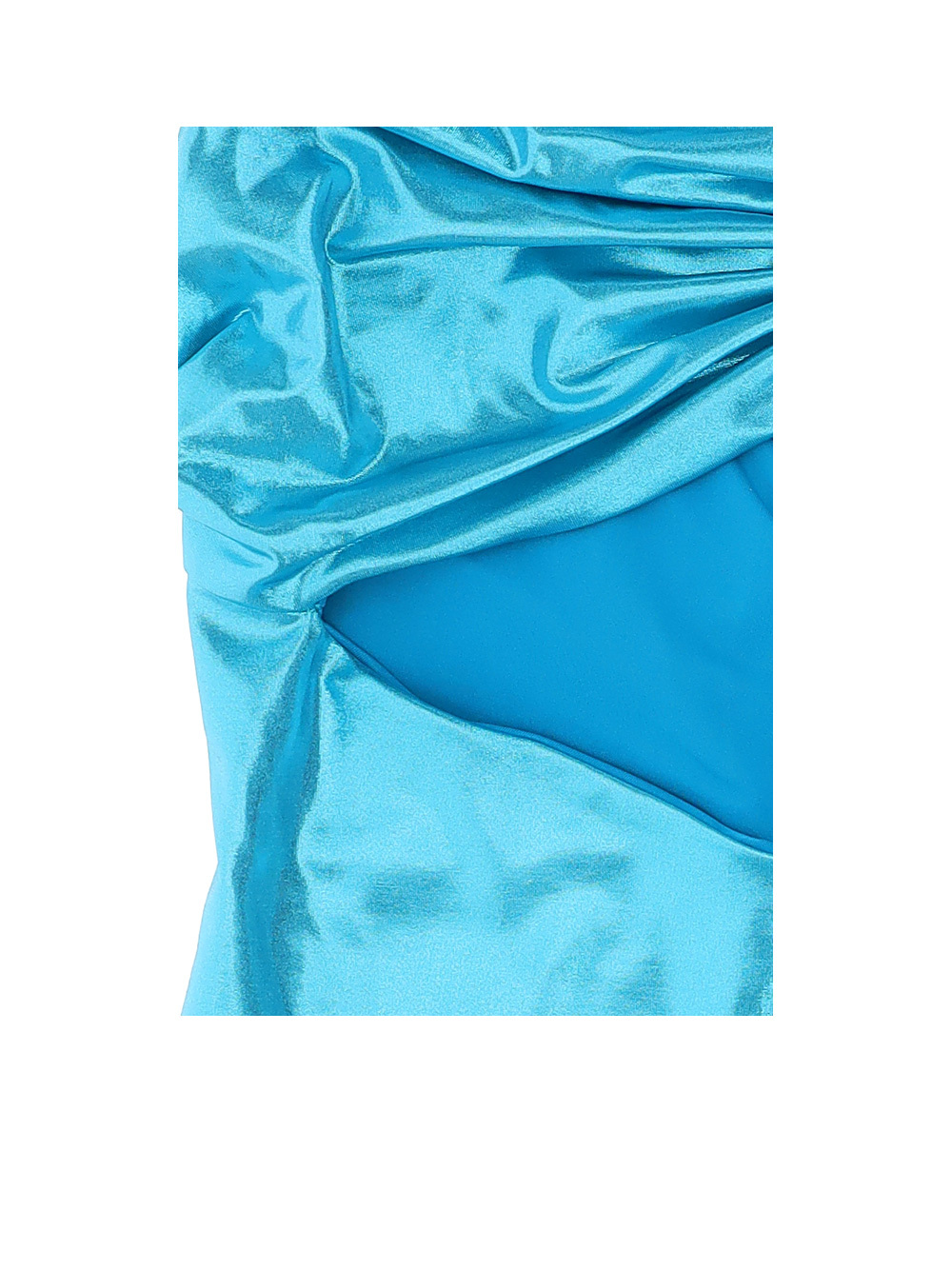 Amen Laminated-jersey Ruched Swimsuit In Blue